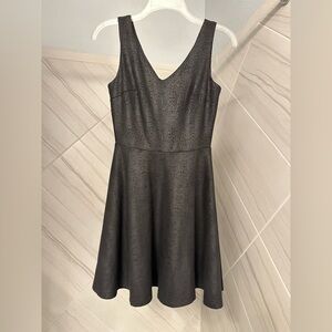 Elegant Charcoal Snakeskin Sleeveless Mini Dress